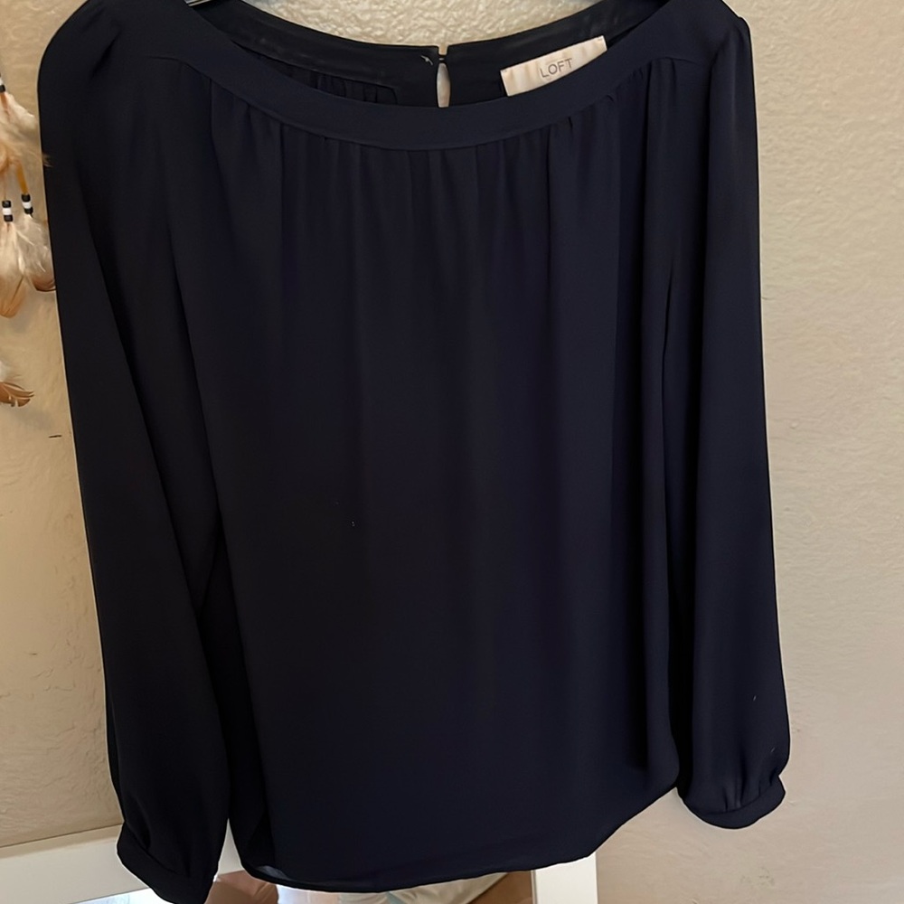 Loft black blouse